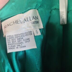 Rachel Allan Couture Dress - size 0 - green